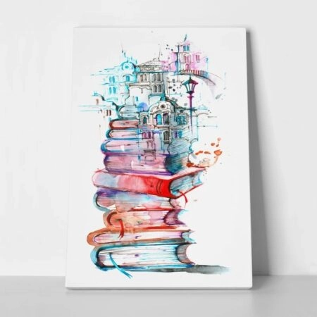 Πινακας σε καμβά BOOKS IN THE CITY - Επιστημη και Υγεια Sticky 1