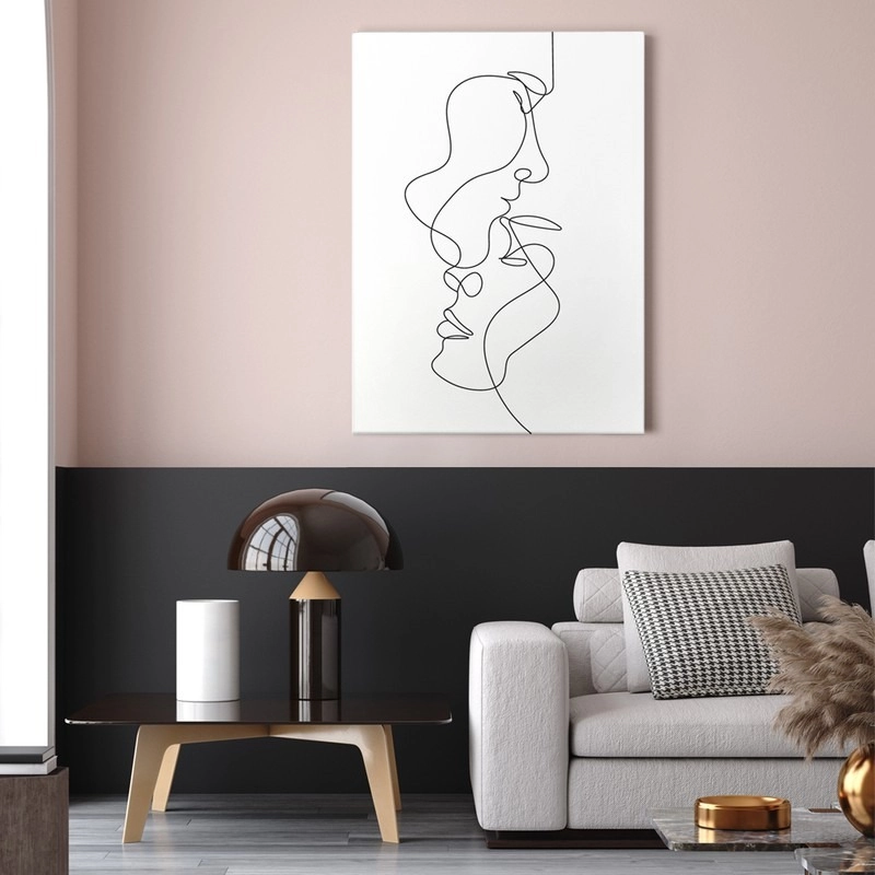 Πινακας σε καμβά COUPLE LINE DRAWING