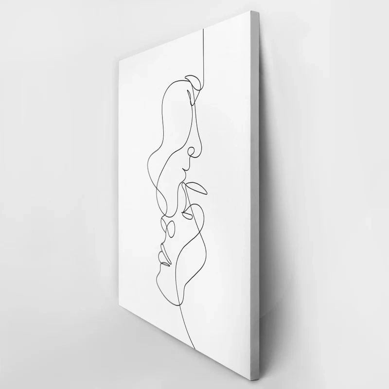 Πινακας σε καμβά COUPLE LINE DRAWING
