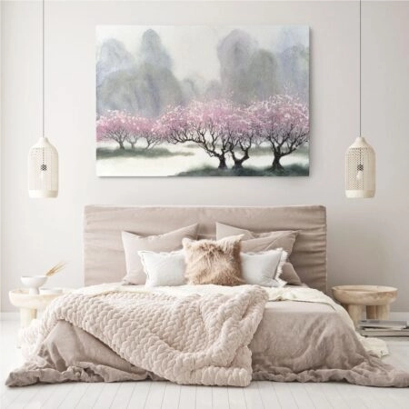 Πινακας σε καμβά DELICATE FLOWERING TREES - Ανθη Δεντρων