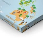 Πινακας σε καμβά DOODLE WORLD MAP