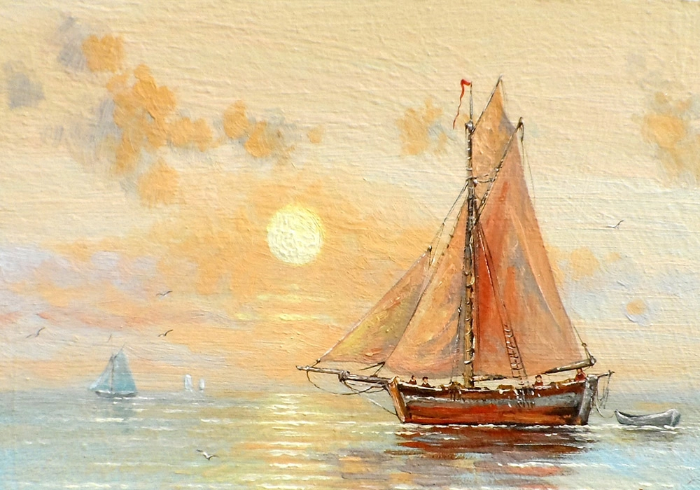 Πινακας σε καμβά FISHERMAN'S BOAT
