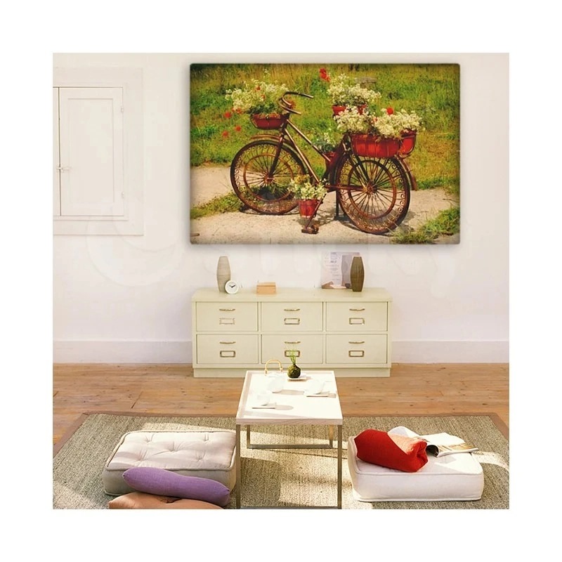 Πινακας σε καμβά FLOWERS BIKE