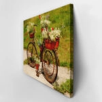 Πινακας σε καμβά FLOWERS BIKE