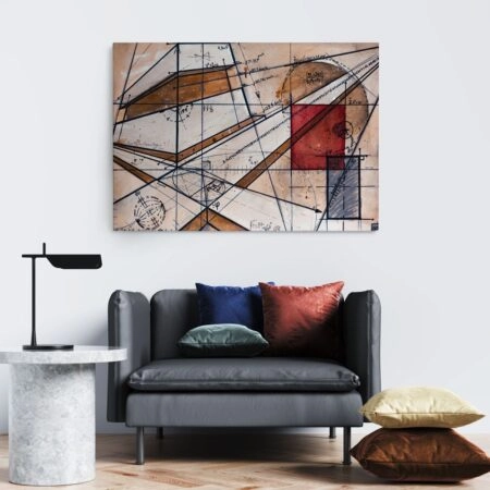 Πινακας σε καμβά GEOMETRIC ABSTRACT 2 - Επιστημη και Υγεια