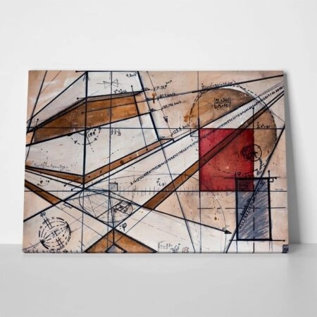 Πινακας σε καμβά GEOMETRIC ABSTRACT 2 - Επιστημη και Υγεια Sticky 1
