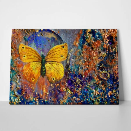 Πινακας σε καμβά GOLDEN BUTTERFLY - Πεταλουδες Sticky 1