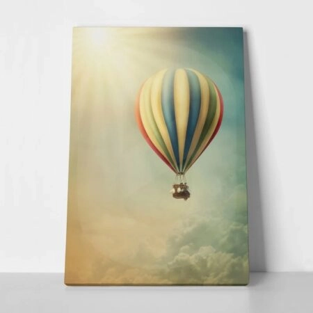 Πινακας σε καμβά HOT AIR BALLOON IN THE SKY - Αεροπλανα - Εναερια