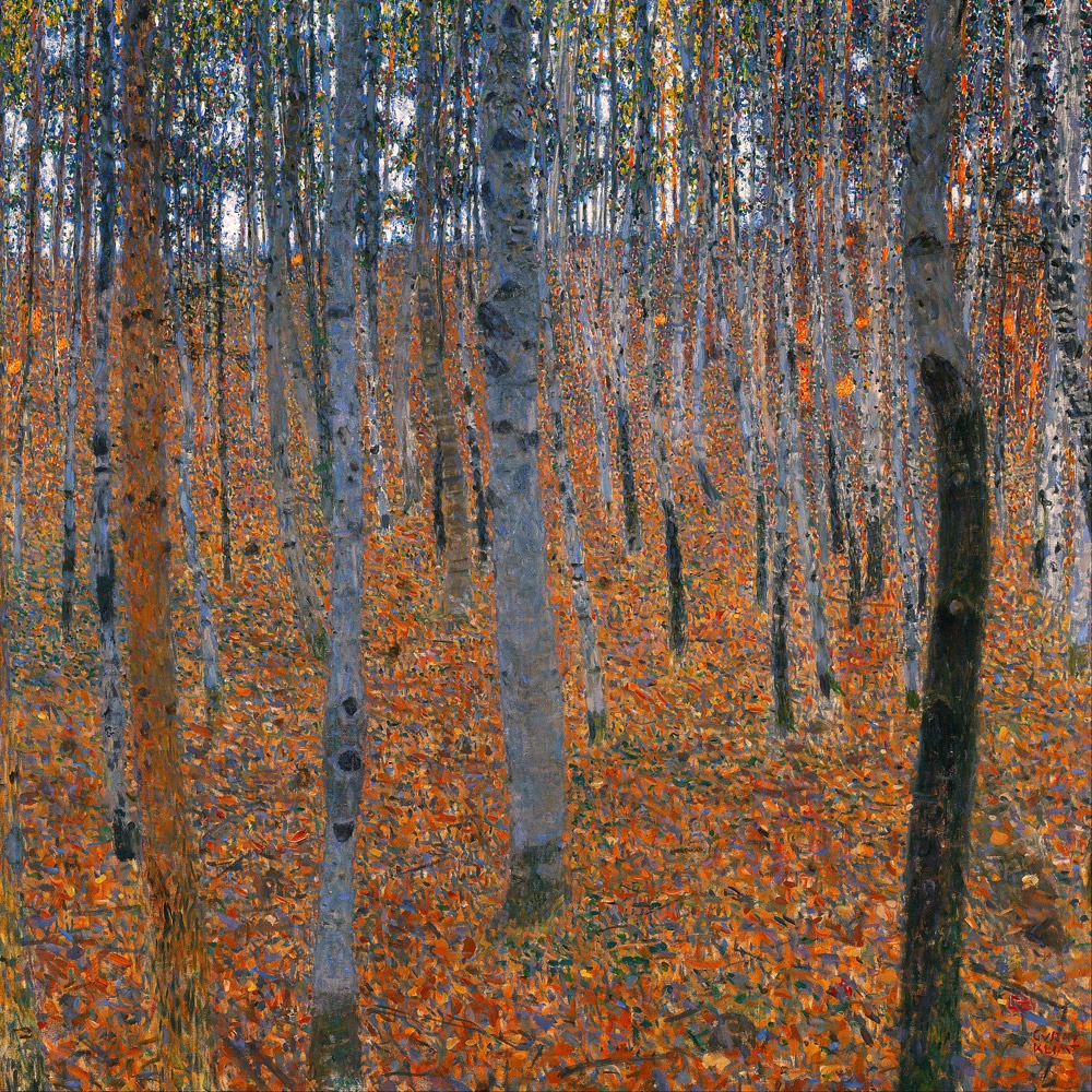 Πίνακας σε καμβά KLIMT - BEECH FOREST