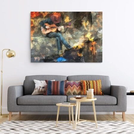 Πινακας σε καμβά MAN WITH GUITAR