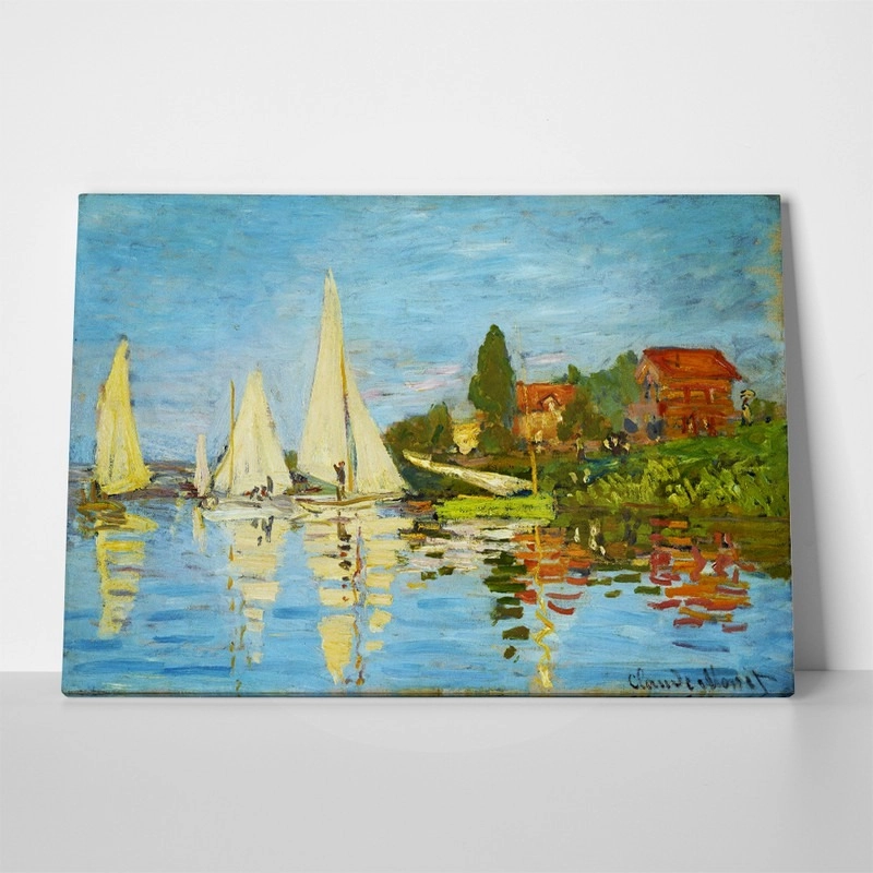Πινακας σε καμβά MONET - REGATTA AT ARGENTEUIL