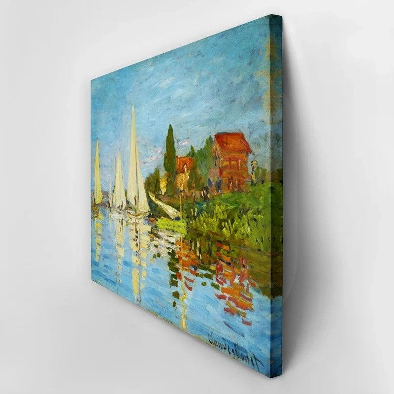 Πινακας σε καμβά MONET - REGATTA AT ARGENTEUIL