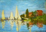 Πινακας σε καμβά MONET - REGATTA AT ARGENTEUIL
