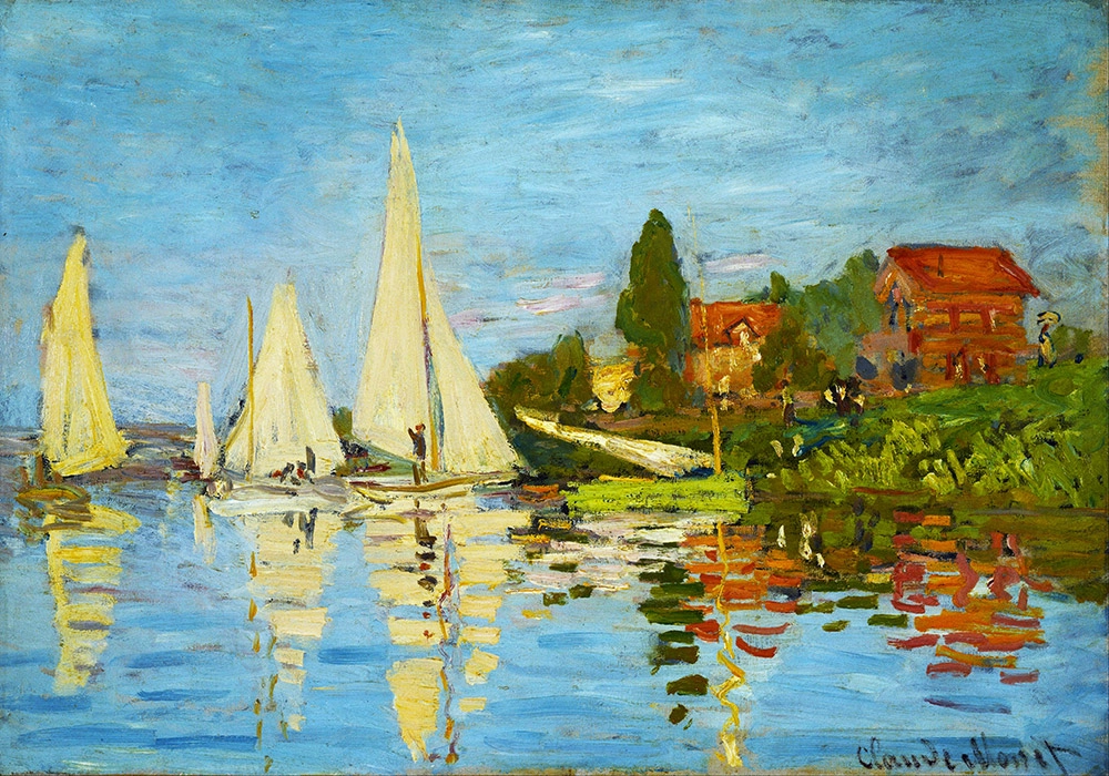 Πινακας σε καμβά MONET - REGATTA AT ARGENTEUIL