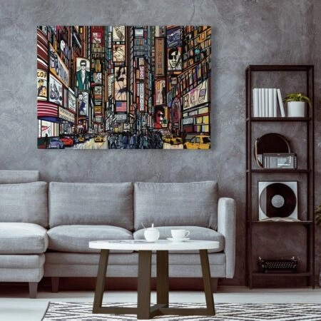 Πινακας σε καμβά NEW YORK STREET ILLUSTRATION