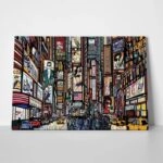 Πινακας σε καμβά NEW YORK STREET ILLUSTRATION
