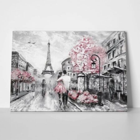 Πινακας σε καμβά OIL PAINTING STREET VIEW PARIS - Παρισι Sticky 1