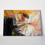 Πινακας σε καμβά PIANO GIRL