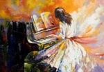 Πινακας σε καμβά PIANO GIRL
