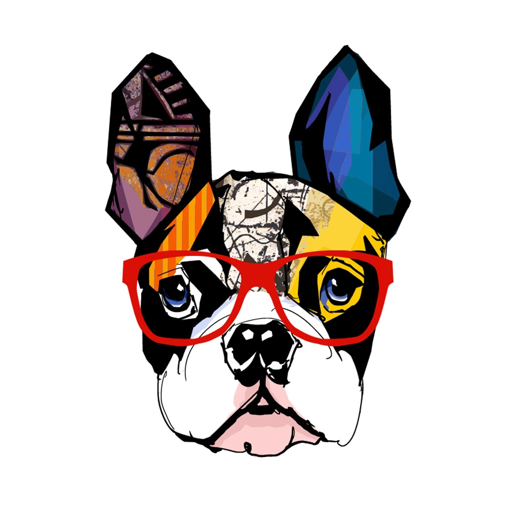 Πίνακας σε καμβά PORTRAIT FRENCH BULLDOG WEARING SUNGLASSES