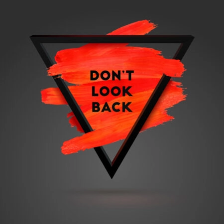 Πίνακας σε καμβά QUOTE DON'T LOOK BACK - Typography και Χαρτες Sticky 4