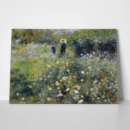 Πινακας σε καμβά RENOIR - FEMME AVEC PARASOL DANS UN JARDIN - Pierre Auguste Renoir Sticky 1