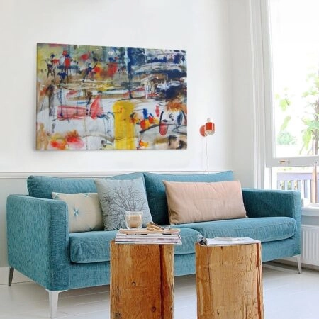 Πινακας σε καμβά SAILBOAT PAINTING - Αφηρημενα και Abstract
