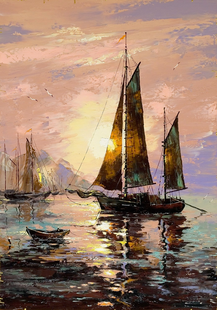 Πινακας σε καμβά SAILING BOAT 2