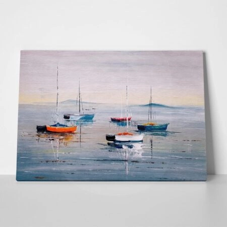 Πινακας σε καμβά SAILING BOATS OIL PAINTING - Βαρκες και Καραβια Sticky 1
