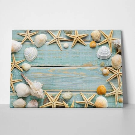 Πινακας σε καμβά SEA SHELLS FRAME - Κοχυλια Sticky 1