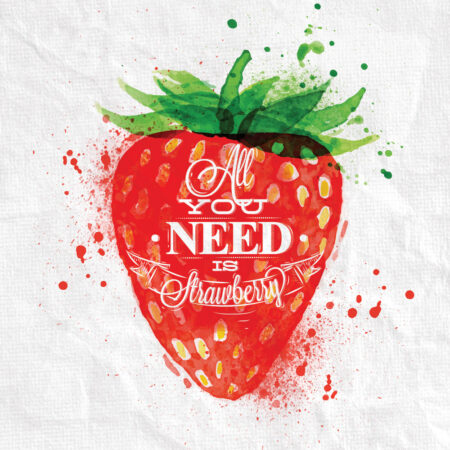 Πίνακας STRAWBERRY - Food and Drink Sticky 4