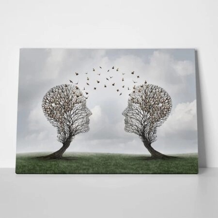 Πινακας σε καμβά TREE SHAPED COMMUNICATION CONCEPT - Πινακες σε καμβα Sticky 1