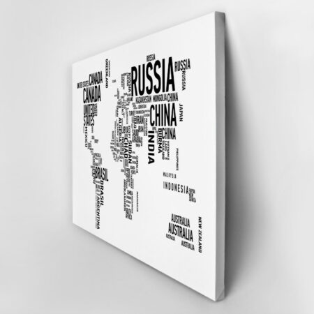 Πινακας σε καμβά TYPOGRAPHY MAP 1 - Typography Sticky 4