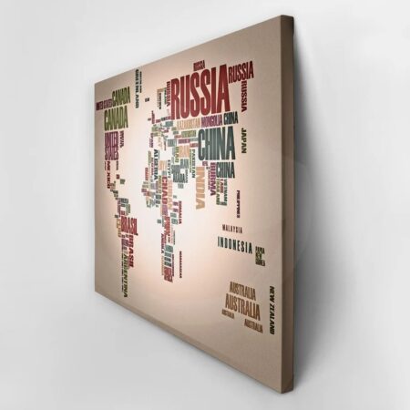 Πινακας σε καμβά TYPOGRAPHY MAP 2 - Χαρτες Sticky 3