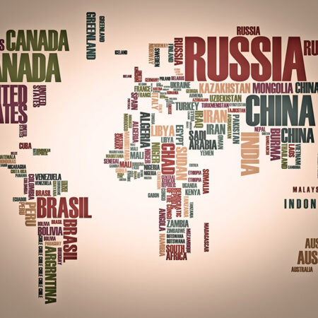 Πινακας σε καμβά TYPOGRAPHY MAP 2 - Χαρτες Sticky 5