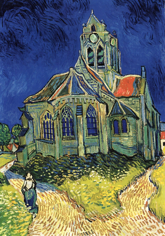 Πινακας σε καμβά VAN GOGH - CHURCH AT AUVERS