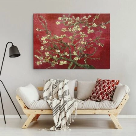 Πινακας σε καμβά VAN GOGH - ALMOND BLOSSOM RED