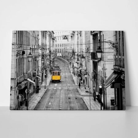 Πινακας σε καμβά YELLOW TRAM - Τρενα Sticky 1