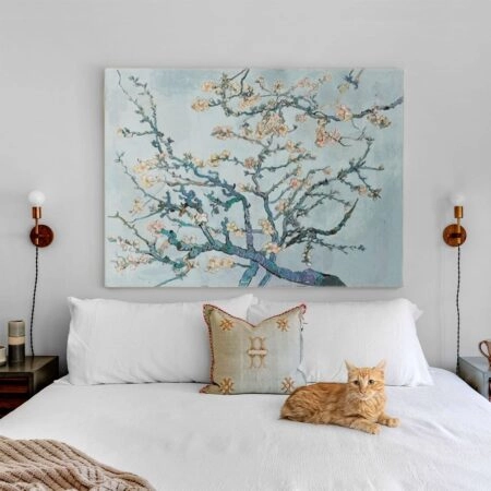 Πινακας σε καμβά VAN GOGH - ALMOND BLOSSOM PASTEL BLUE