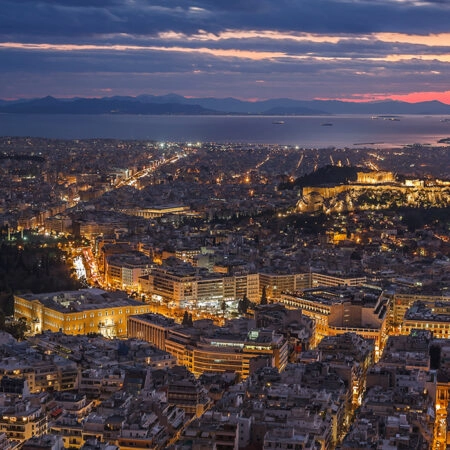 OUTLET Πινακας σε καμβά ATHENS LIGHTS 100x65cm - OUTLET Sticky 4