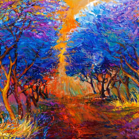 Πινακας σε καμβά AUTUMN FOREST PAINTING - Υπαιθρος Sticky 5