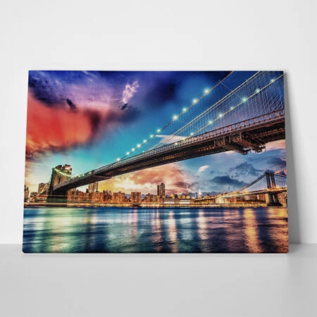 Πινακας σε καμβά COLORFUL BROOKLYN - Νεα Υορκη Sticky 1