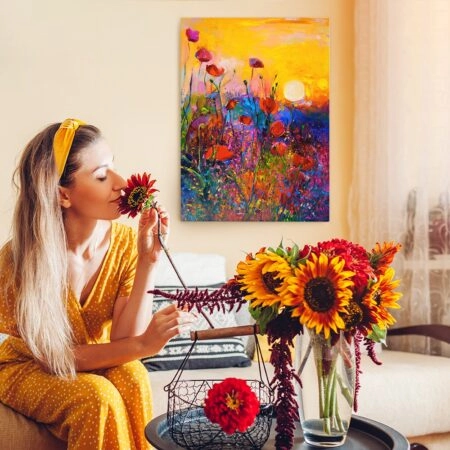 Πινακας σε καμβά COLORFUL POPPIES