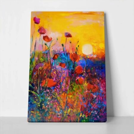 Πινακας σε καμβά COLORFUL POPPIES - Παπαρουνες Sticky 1
