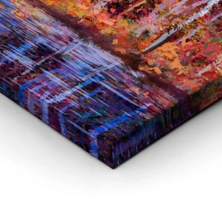 Πινακας σε καμβά COLORFUL TREE REFLECTION - Λιμνες - Ποταμια Sticky 1