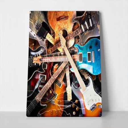Πινακας σε καμβά ELECTRIC GUITARS - Κιθαρα