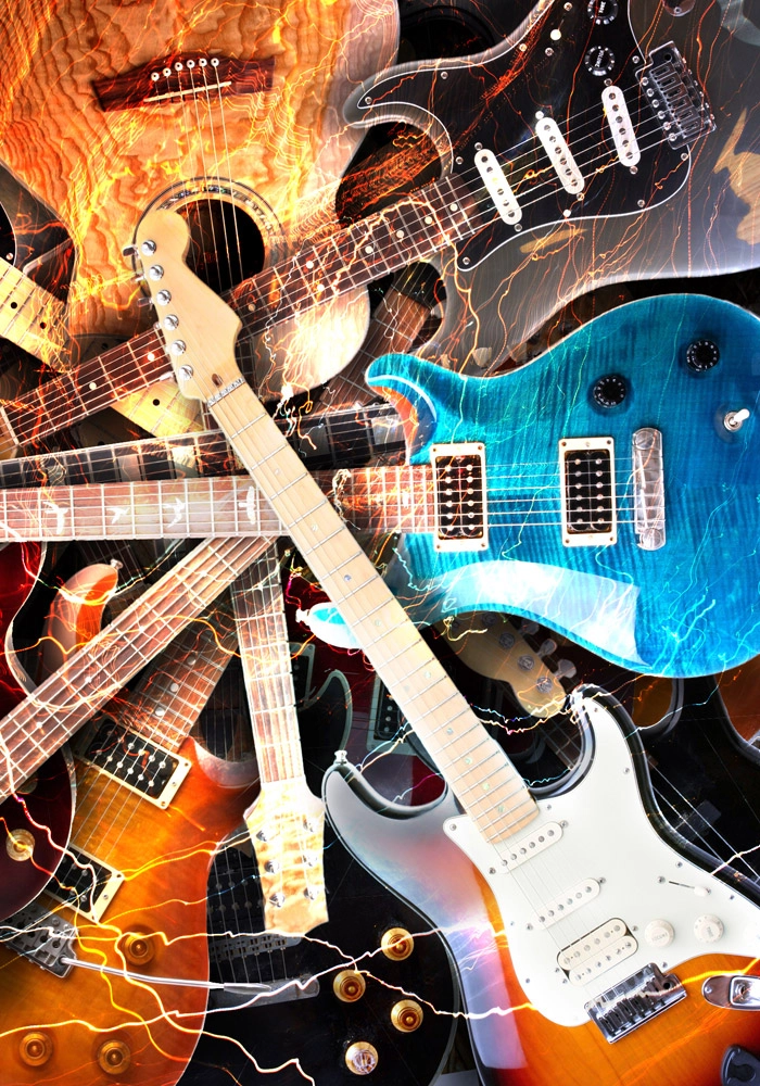 Πινακας σε καμβά ELECTRIC GUITARS