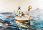 Πινακας σε καμβά FISHERMAN AT SEA
