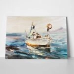 Πινακας σε καμβά FISHERMAN AT SEA