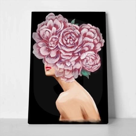Πινακας σε καμβά FLORAL WOMAN 3 - Πορτραιτα και Φιγουρες Sticky 1